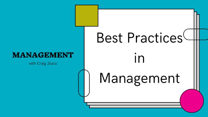 Best Practices in Management Screenshot