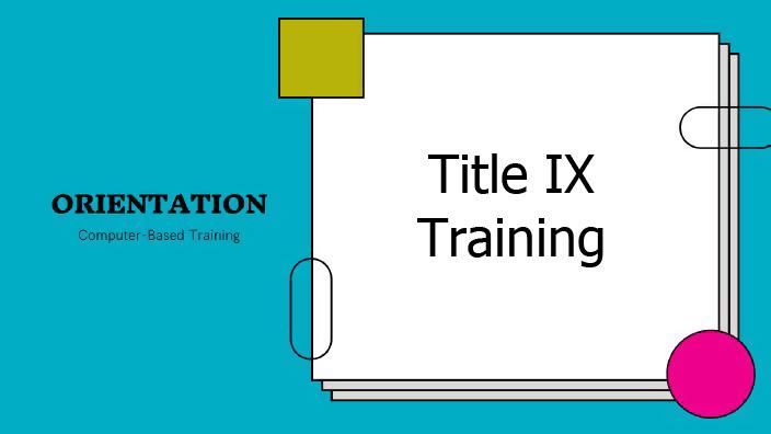 Title IX Training Screenshot